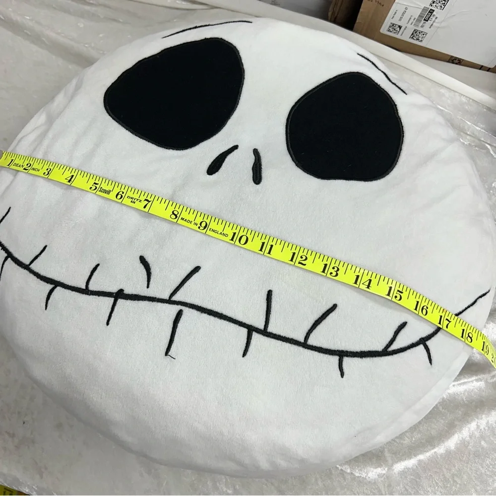 Nightmare before Christmas Jack Skellington White Black Skull head plush Pillow